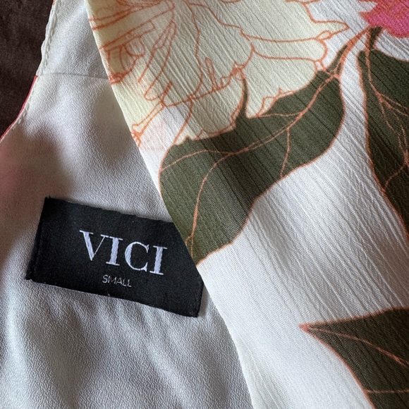 VICI Floral Print Long Sleeve Babydoll Dress SMALL - Picture 3 of 6